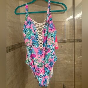 NWT Lilly Pulitzer Isle Lattice One Piece Swimsuit
